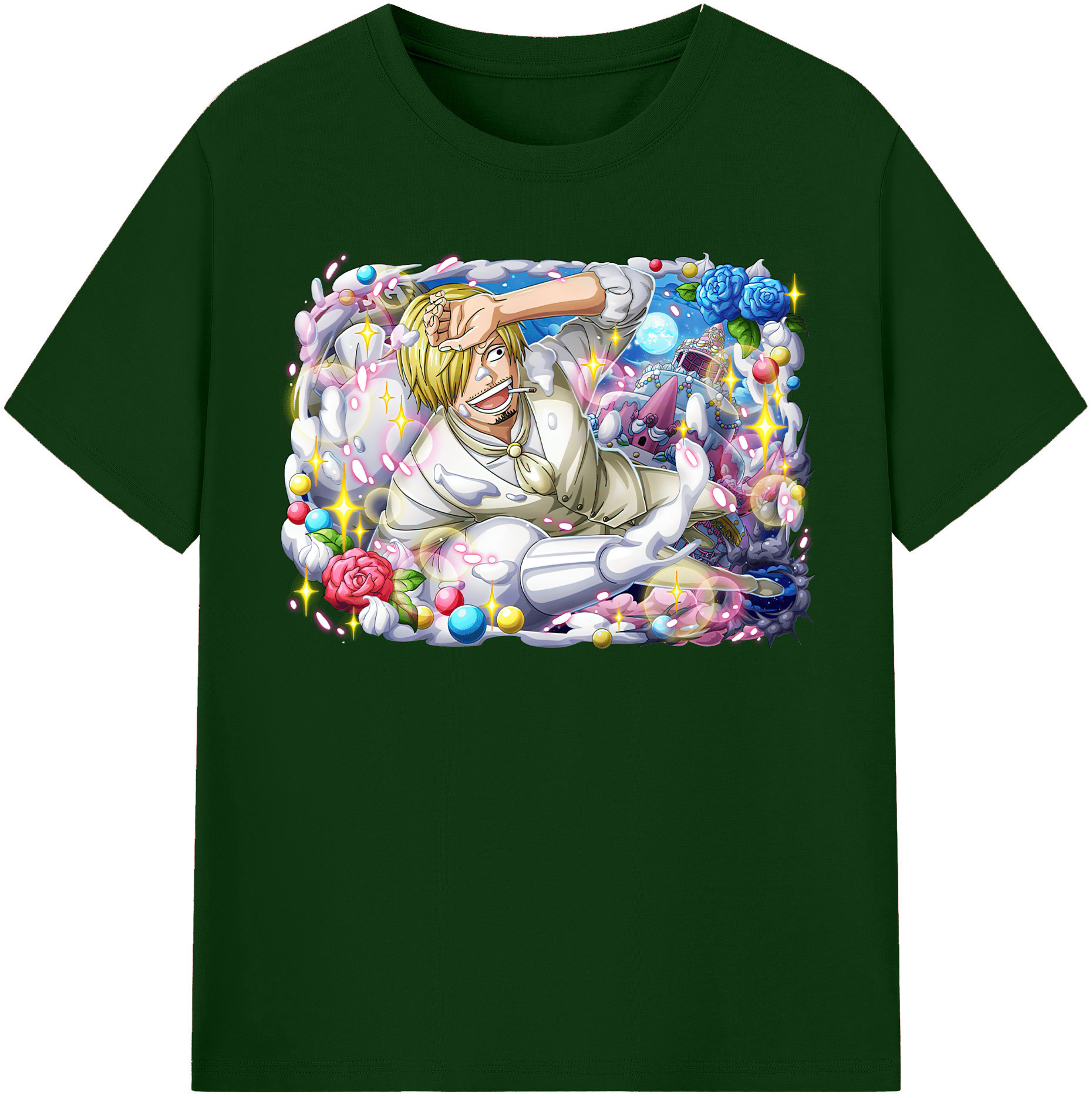 ワンピース サンジ ONE PIECE Sanji 綿100％半袖Tシャツ（フロントプリント）